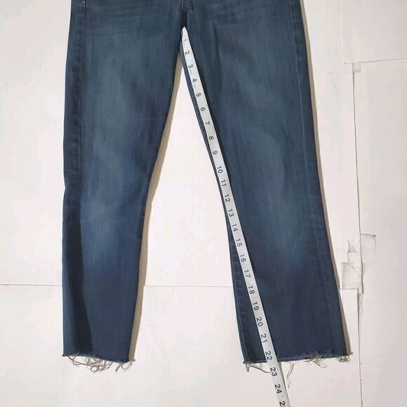 Citizens Of Humanity Ava Capri Jeans Size 26 Low Rise Straight Stretch Raw Hem - Picture 7 of 12